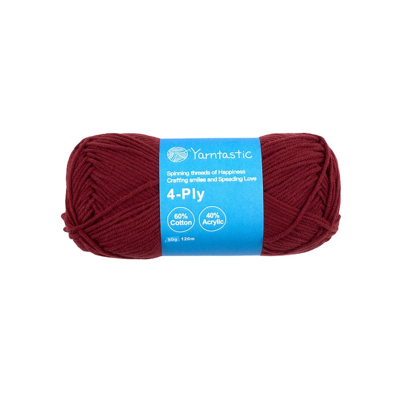 4-Ply Cotton-Acrylic Blended Yarn - Milk Cotton (50g)