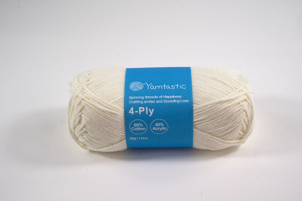 4 Ply Cotton Acrylic Blended Yarn (@50g) (aka. Milk Cotton)