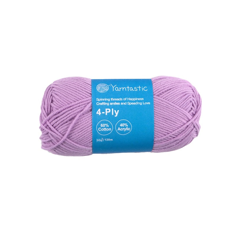 4-Ply Cotton-Acrylic Blended Yarn - Milk Cotton (50g)