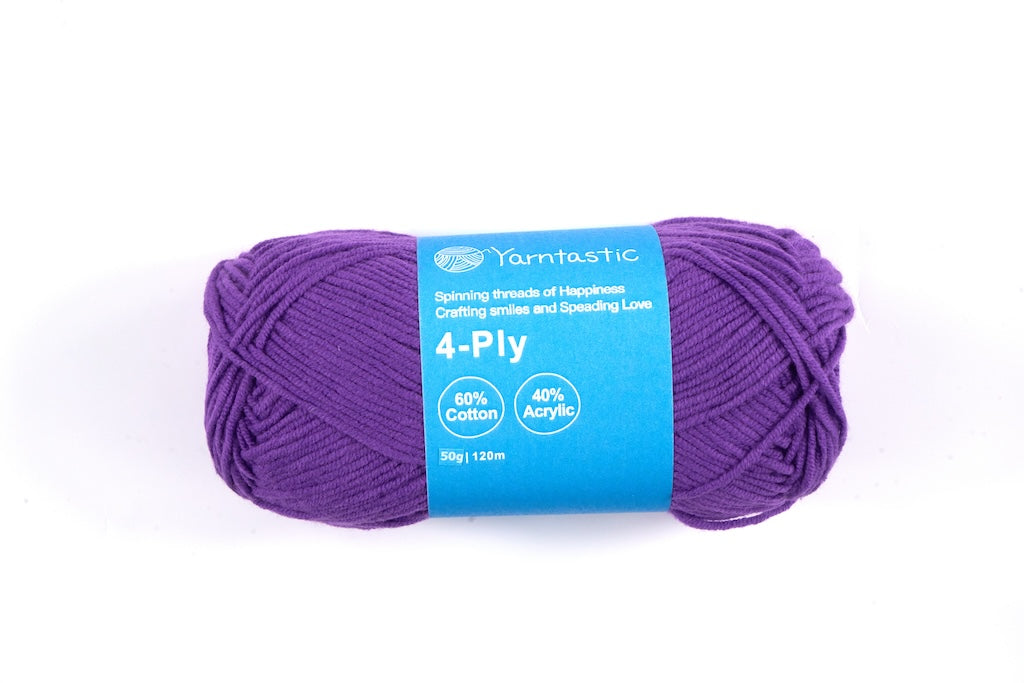 4 Ply Cotton Acrylic Blended Yarn (@50g) (aka. Milk Cotton)