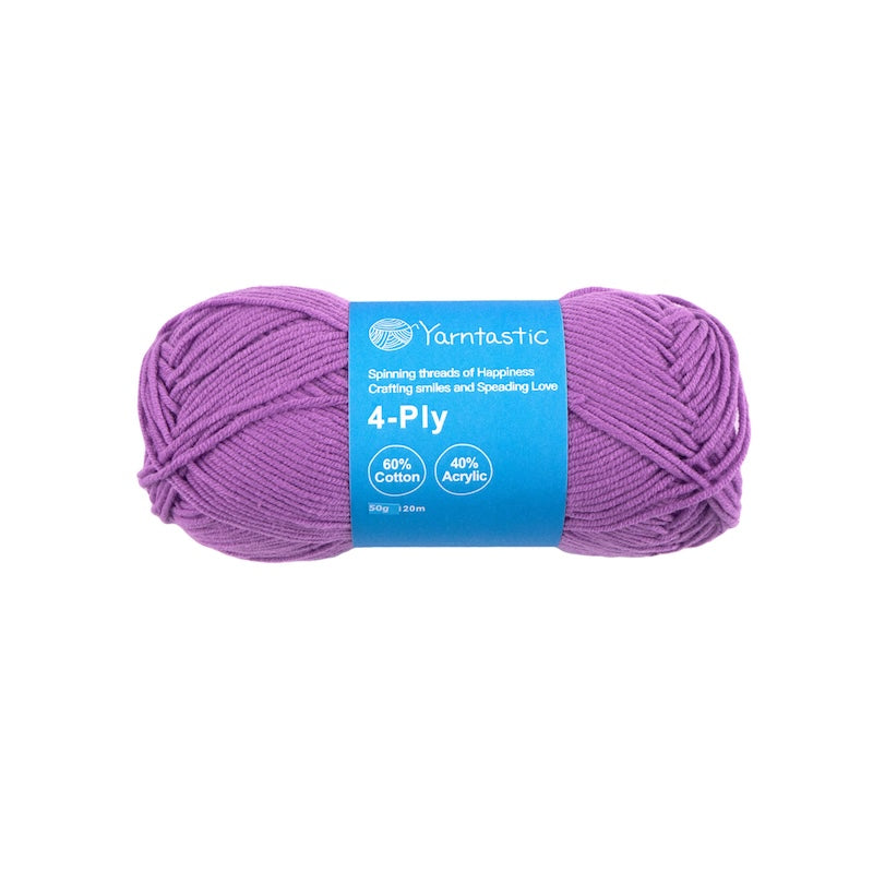 4-Ply Cotton-Acrylic Blended Yarn - Milk Cotton (50g)