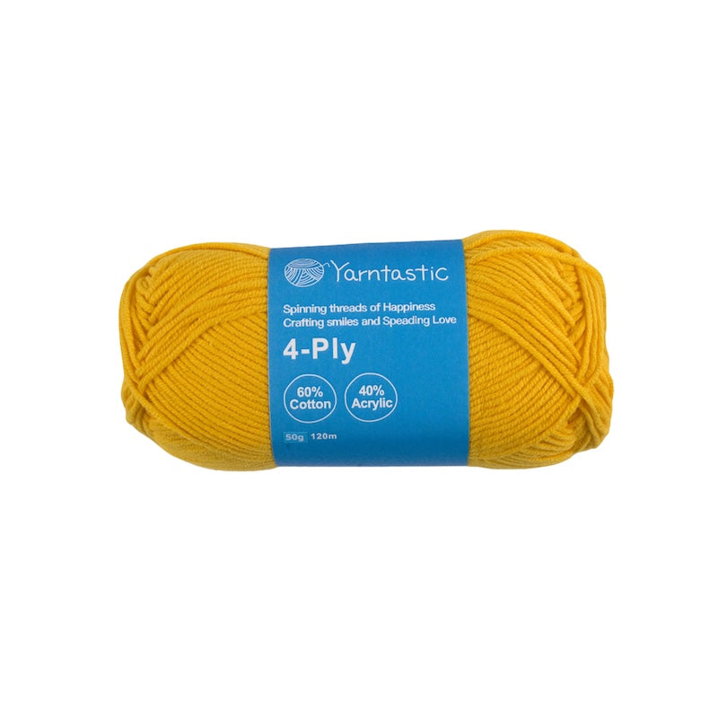 4-Ply Cotton-Acrylic Blended Yarn - Milk Cotton (50g)