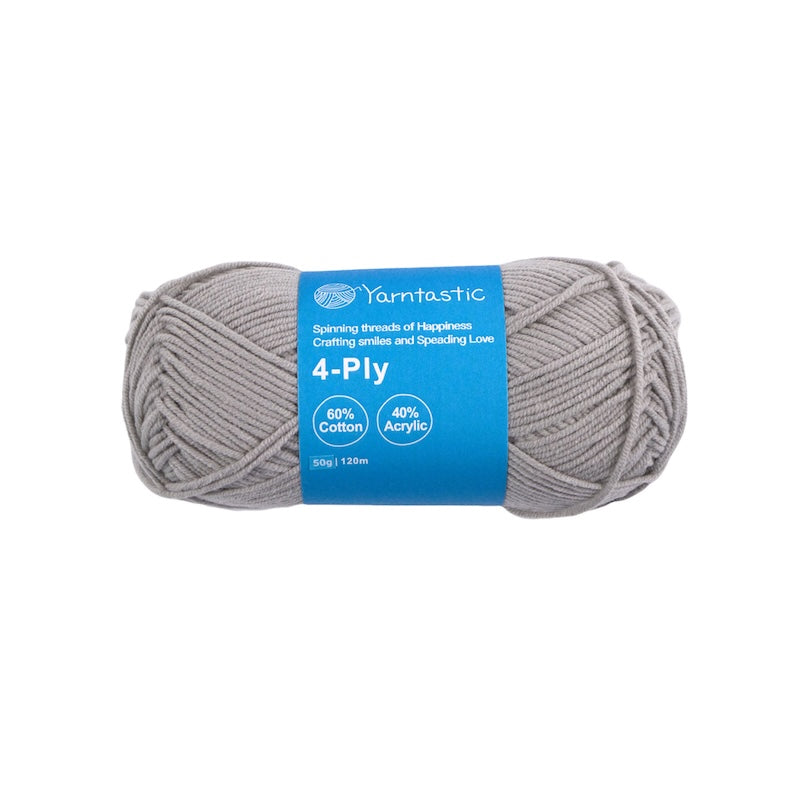 4-Ply Cotton-Acrylic Blended Yarn - Milk Cotton (50g)