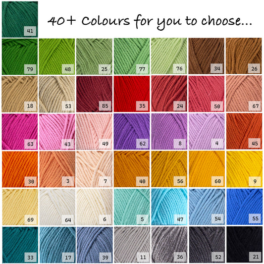 4-Ply Cotton-Acrylic Blended Yarn - Milk Cotton (50g)