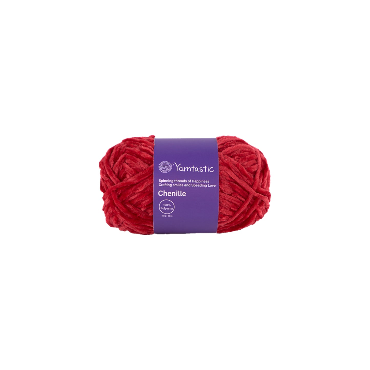 Yarntastic Chenille Velvet Yarn, 24 Colour Choices, 50g / 80m, About Aran to Chunky Weight