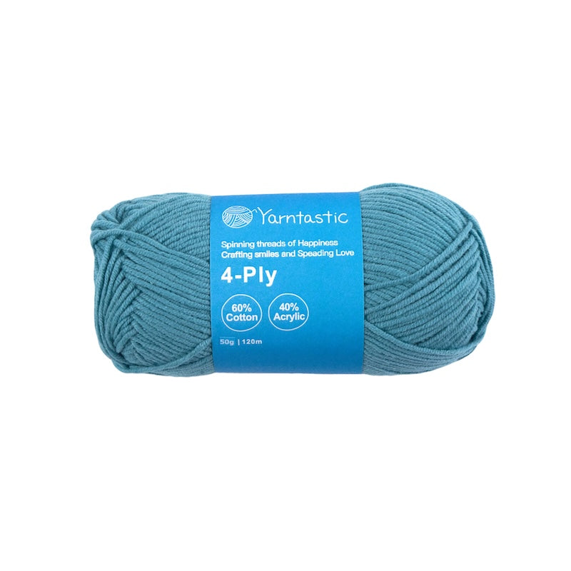 4-Ply Cotton-Acrylic Blended Yarn - Milk Cotton (50g)