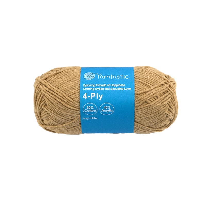 4-Ply Cotton-Acrylic Blended Yarn - Milk Cotton (50g)
