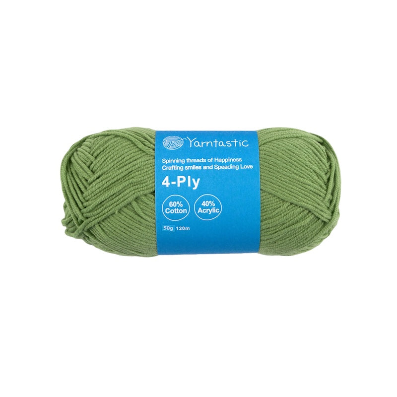 4-Ply Cotton-Acrylic Blended Yarn - Milk Cotton (50g)