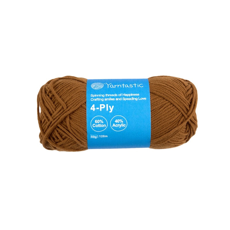 4-Ply Cotton-Acrylic Blended Yarn - Milk Cotton (50g)