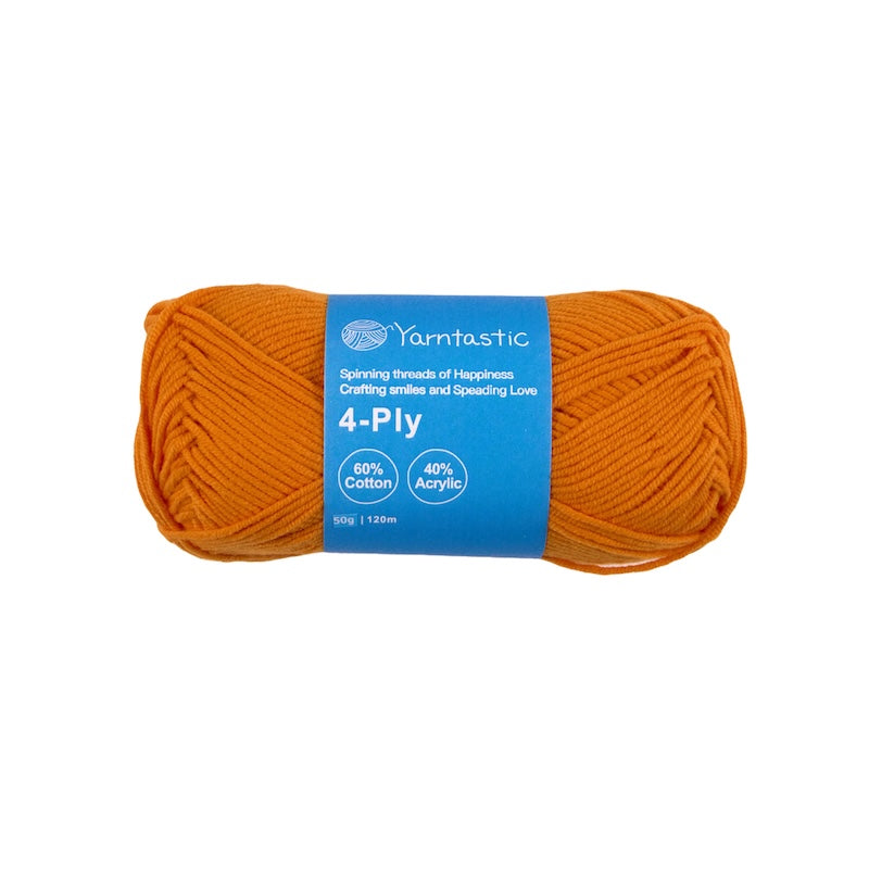 4-Ply Cotton-Acrylic Blended Yarn - Milk Cotton (50g)