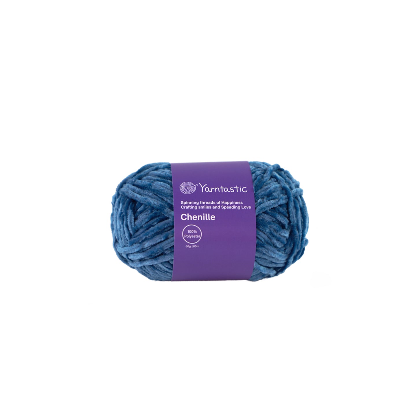 Yarntastic Chenille Velvet Yarn, 24 Colour Choices, 50g / 80m, About Aran to Chunky Weight