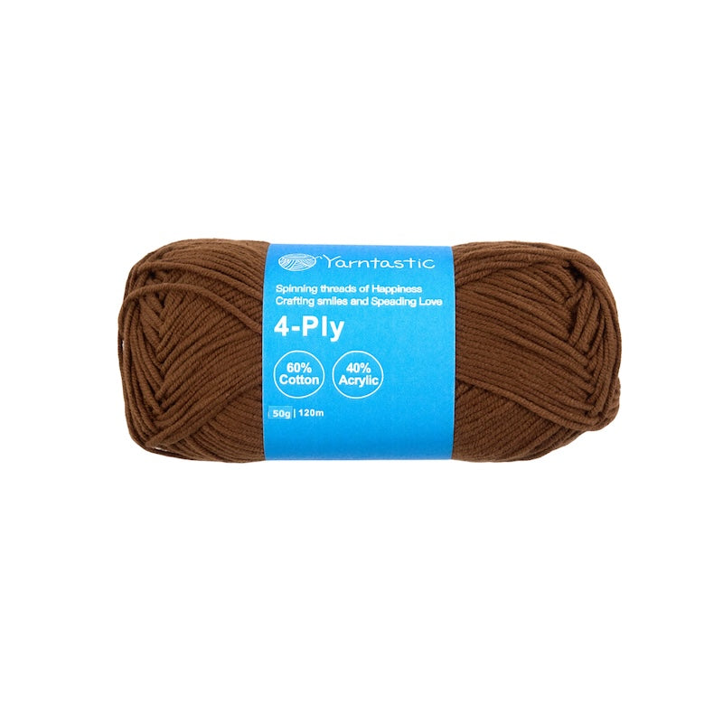 4-Ply Cotton-Acrylic Blended Yarn - Milk Cotton (50g)