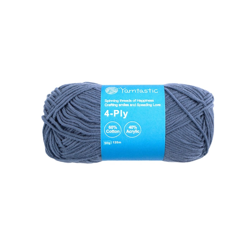 4-Ply Cotton-Acrylic Blended Yarn - Milk Cotton (50g)