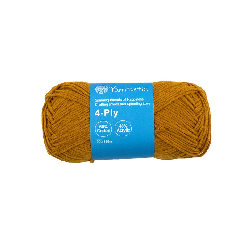 4-Ply Cotton-Acrylic Blended Yarn - Milk Cotton (50g)