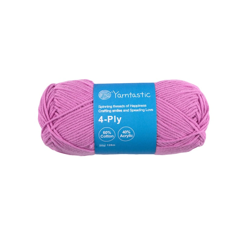 4-Ply Cotton-Acrylic Blended Yarn - Milk Cotton (50g)