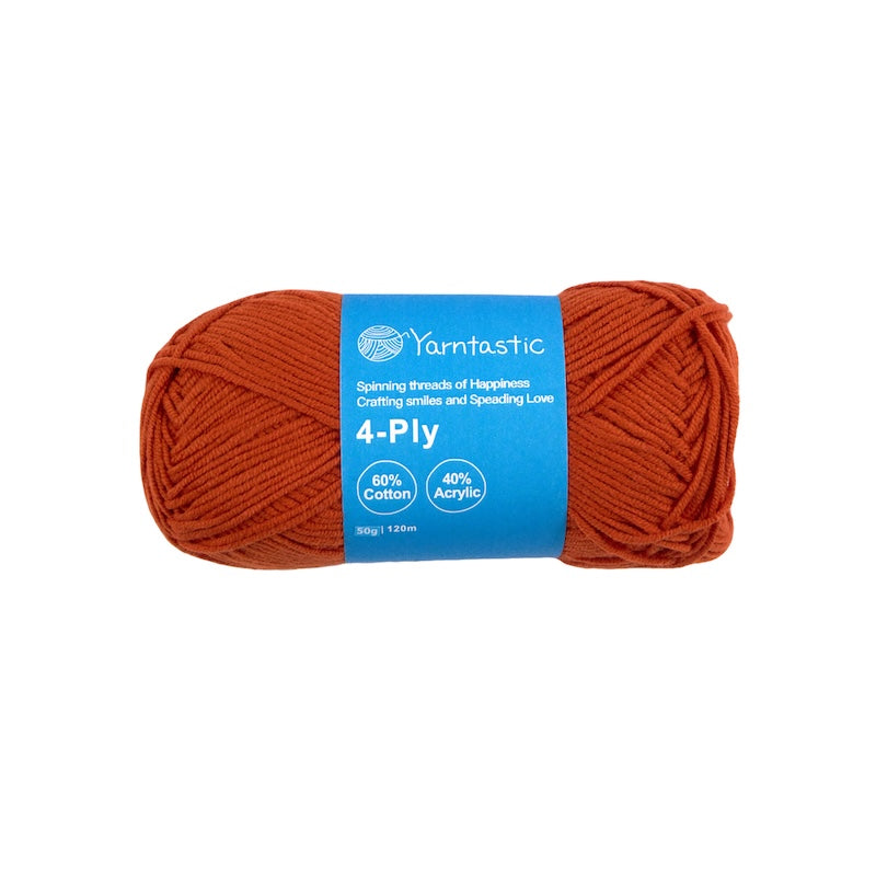 4-Ply Cotton-Acrylic Blended Yarn - Milk Cotton (50g)