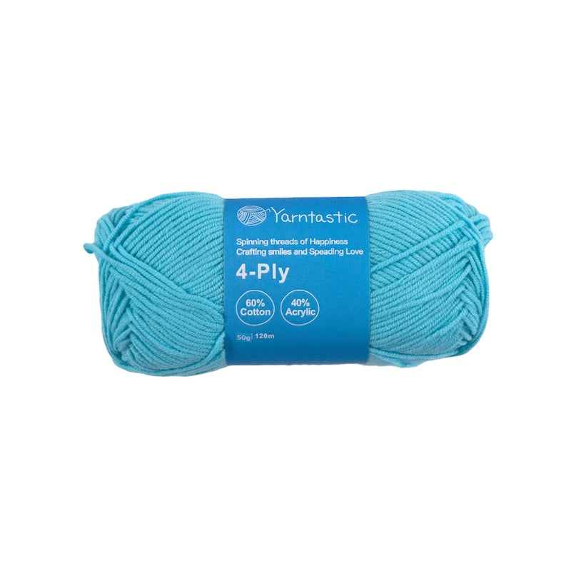 4-Ply Cotton-Acrylic Blended Yarn - Milk Cotton (50g)