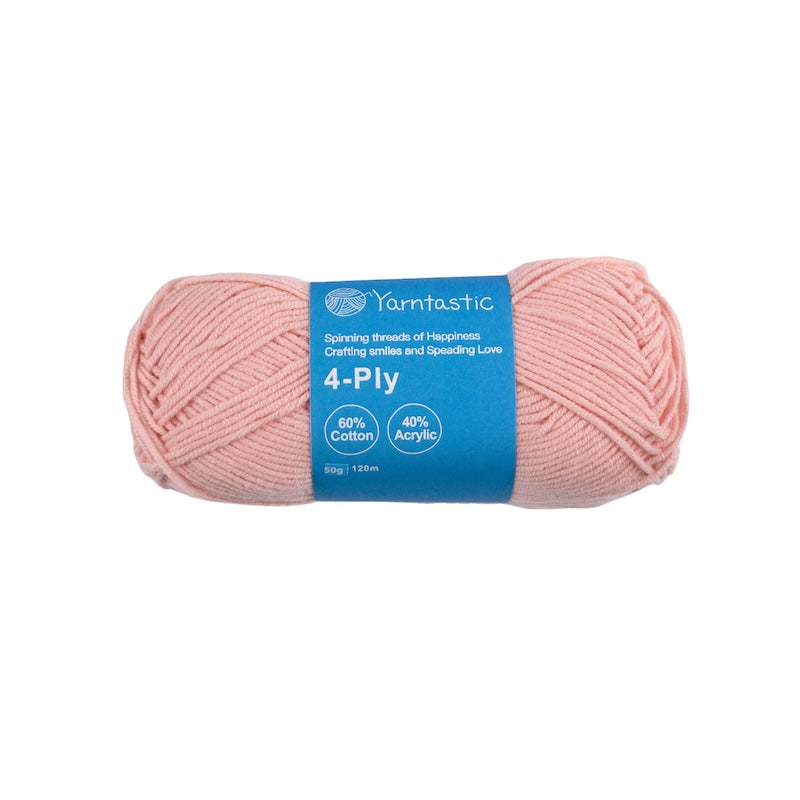 4-Ply Cotton-Acrylic Blended Yarn - Milk Cotton (50g)