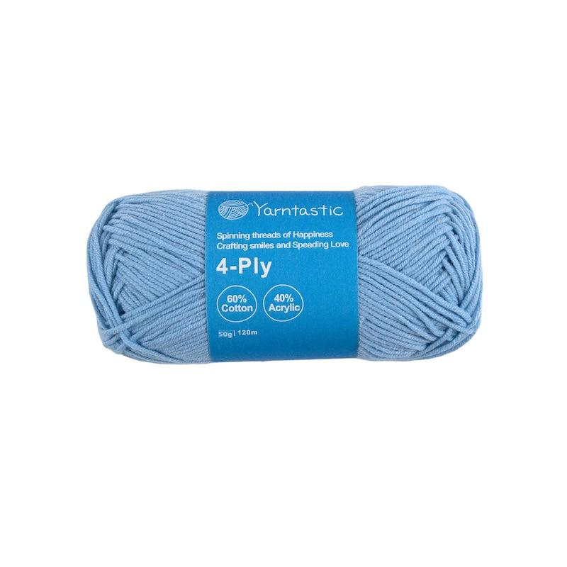 4-Ply Cotton-Acrylic Blended Yarn - Milk Cotton (50g)