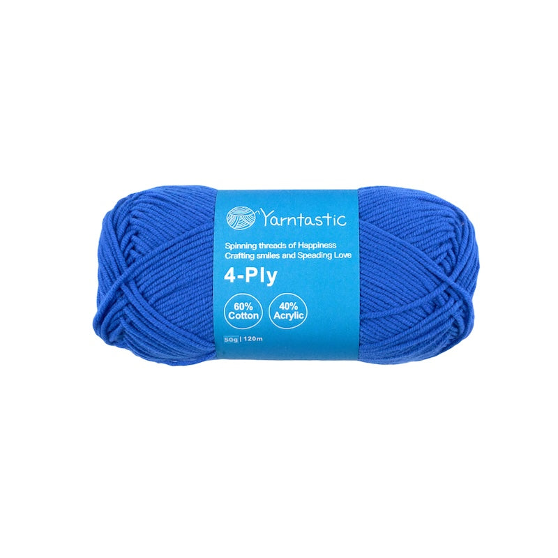 4-Ply Cotton-Acrylic Blended Yarn - Milk Cotton (50g)