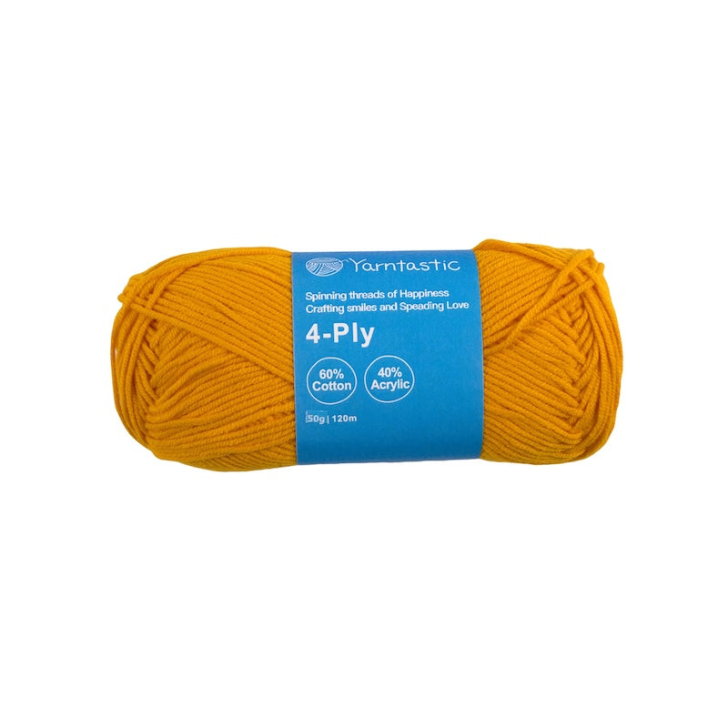 4-Ply Cotton-Acrylic Blended Yarn - Milk Cotton (50g)