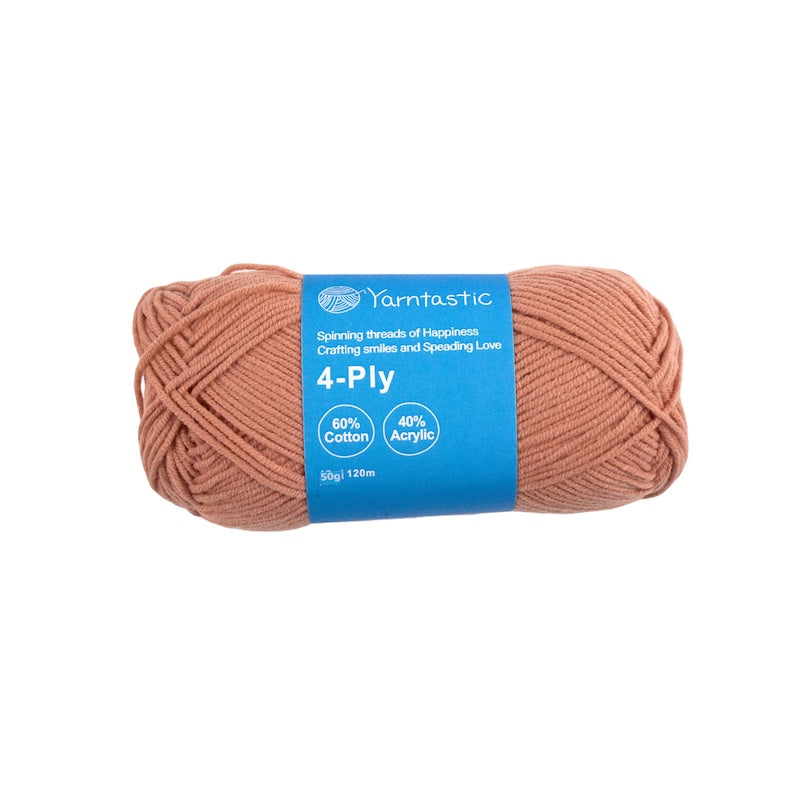 4-Ply Cotton-Acrylic Blended Yarn - Milk Cotton (50g)