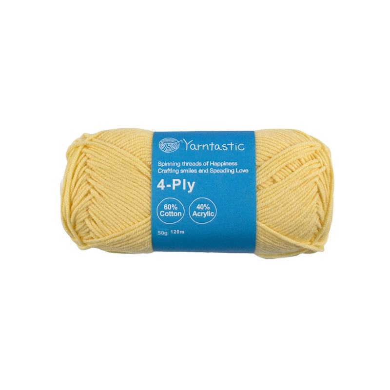 4-Ply Cotton-Acrylic Blended Yarn - Milk Cotton (50g)