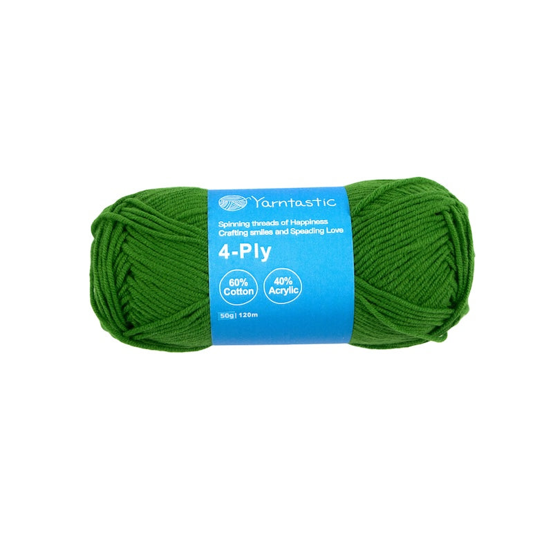 4-Ply Cotton-Acrylic Blended Yarn - Milk Cotton (50g)