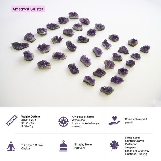 Amethyst Cluster - Spiritual Growth, Healing, Calming, Home Decor