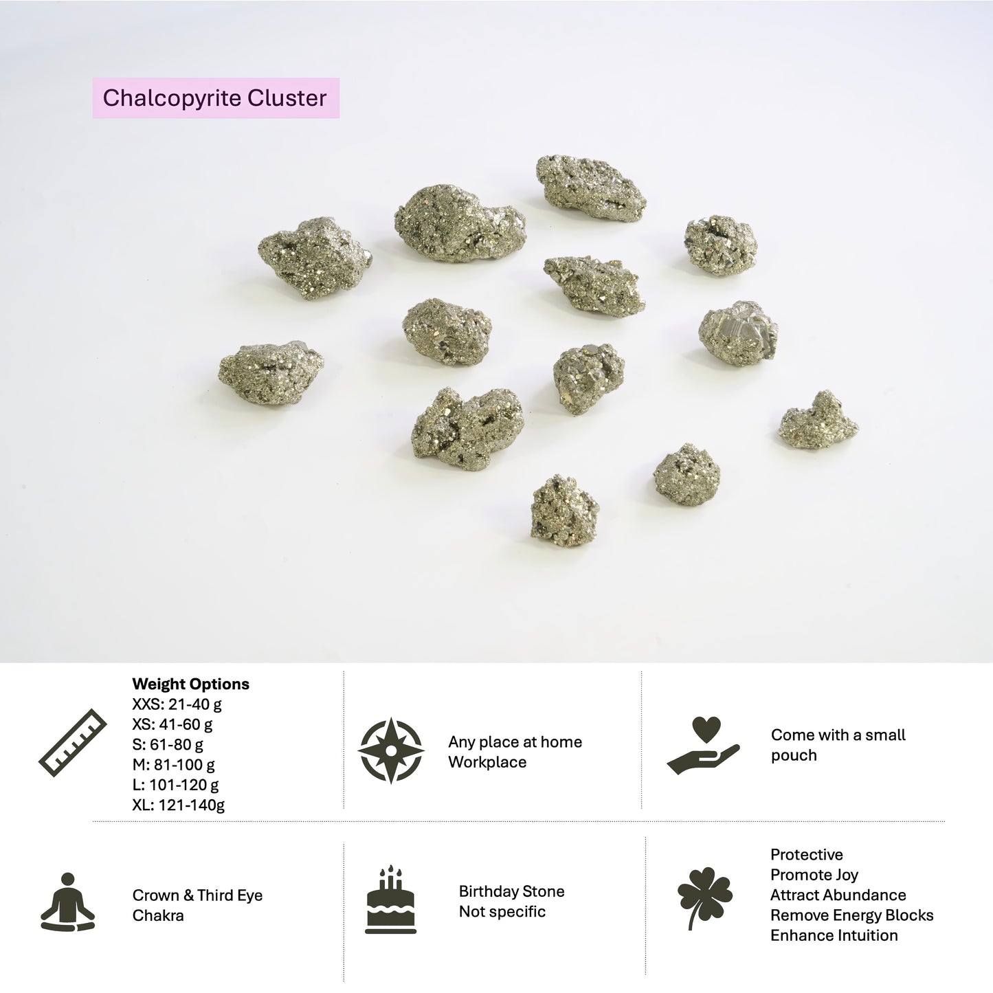 Pyrite Cluster - Attract Abundance, Enhance Intuition, Remove Energy Blocks, Home Decor