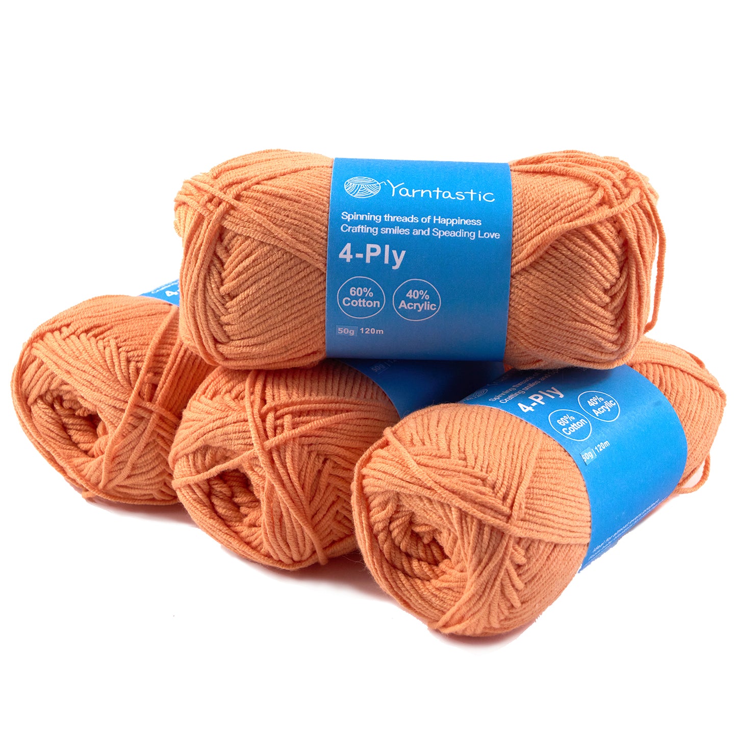 4 Ply Cotton Acrylic Blended Yarn (@50g) (aka. Milk Cotton)