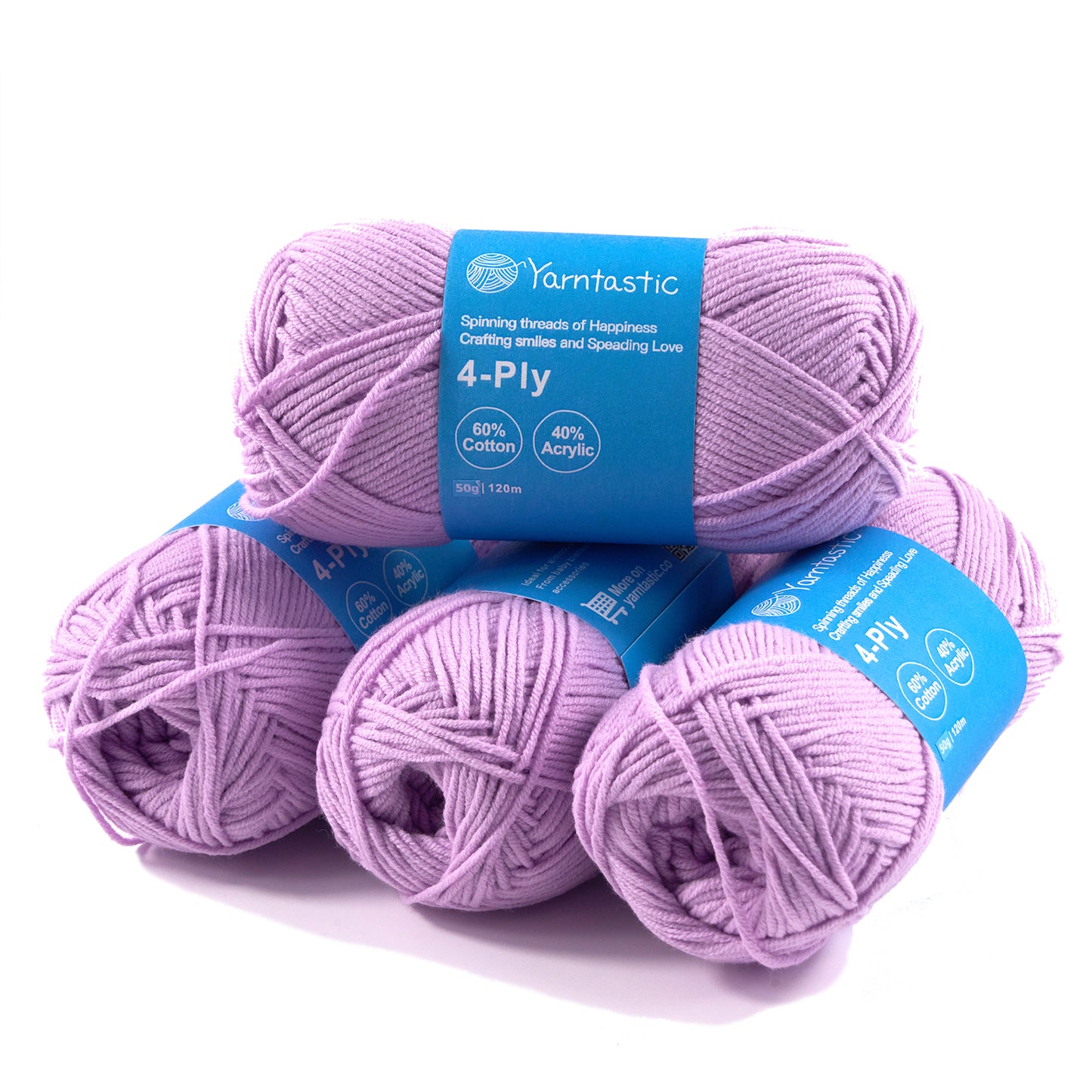 4 Ply Cotton Acrylic Blended Yarn (@50g) (aka. Milk Cotton)