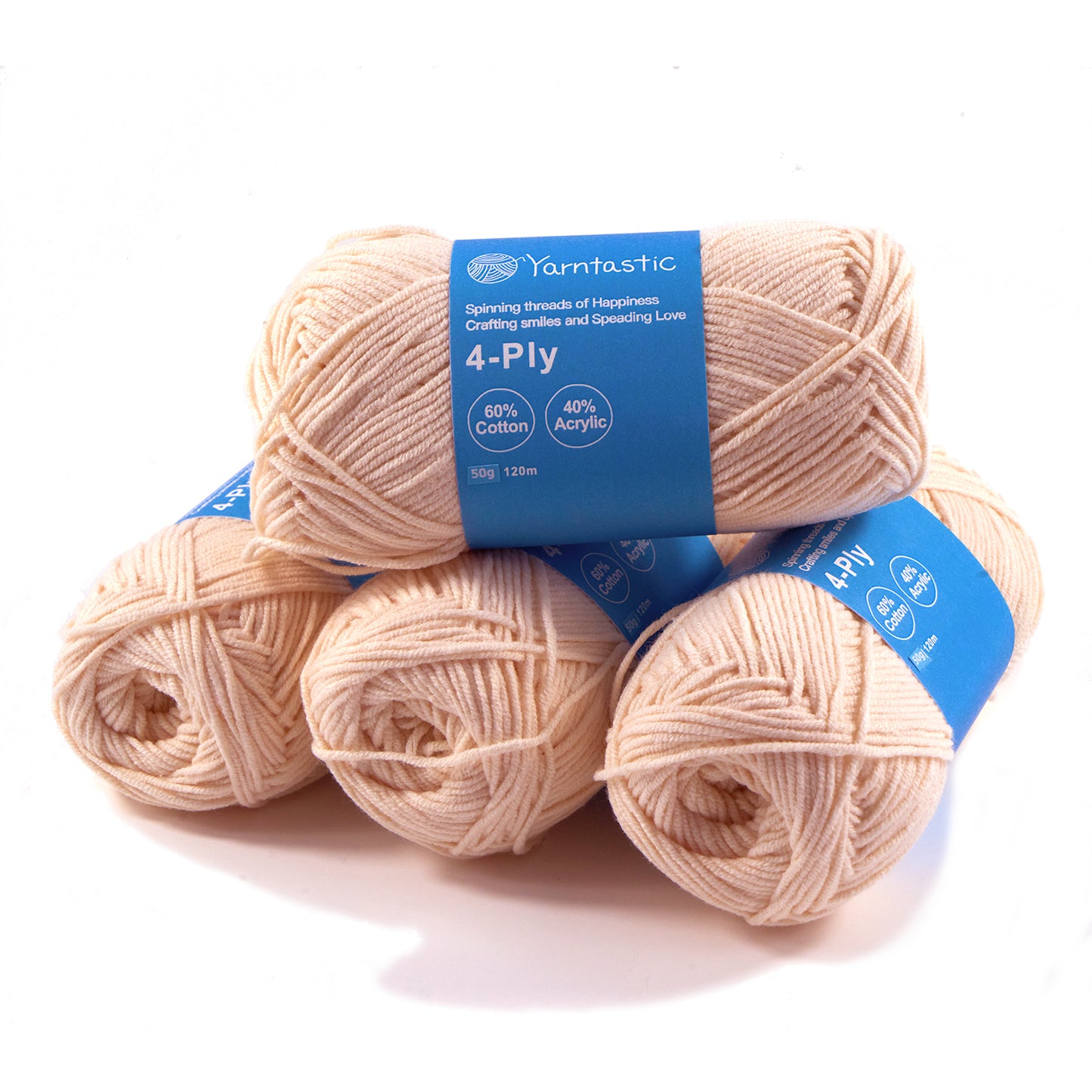 4 Ply Cotton Acrylic Blended Yarn (@50g) (aka. Milk Cotton)