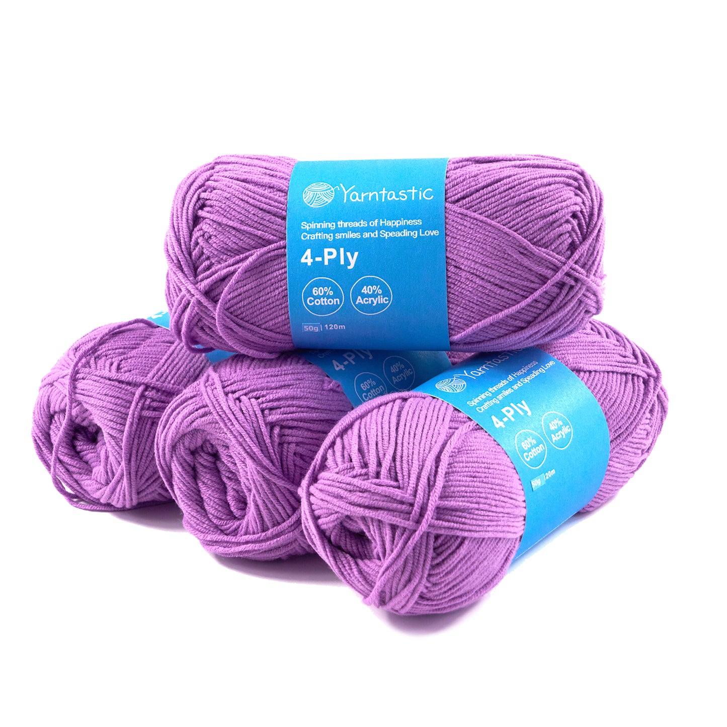 4 Ply Cotton Acrylic Blended Yarn (@50g) (aka. Milk Cotton)