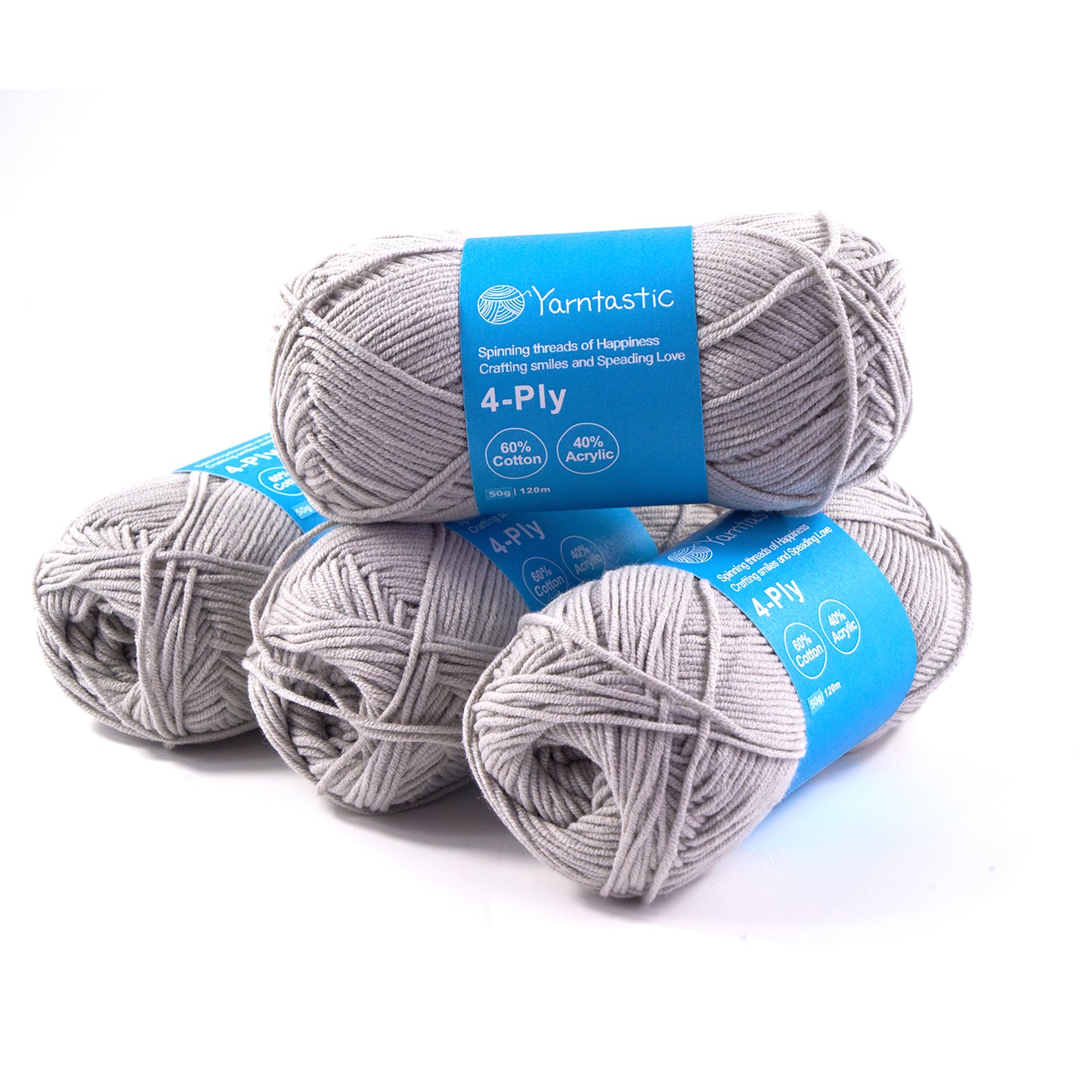 4 Ply Cotton Acrylic Blended Yarn (@50g) (aka. Milk Cotton)