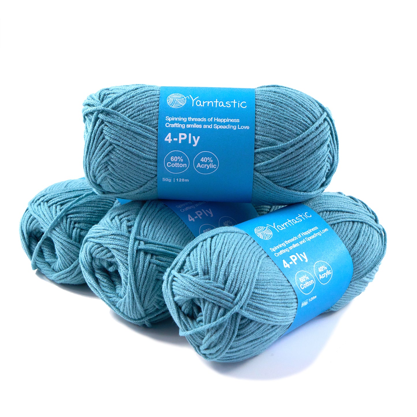 4 Ply Cotton Acrylic Blended Yarn (@50g) (aka. Milk Cotton)