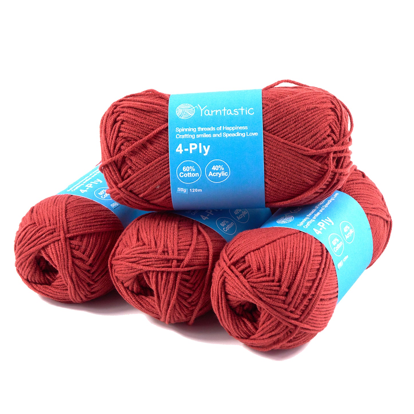 4 Ply Cotton Acrylic Blended Yarn (@50g) (aka. Milk Cotton)