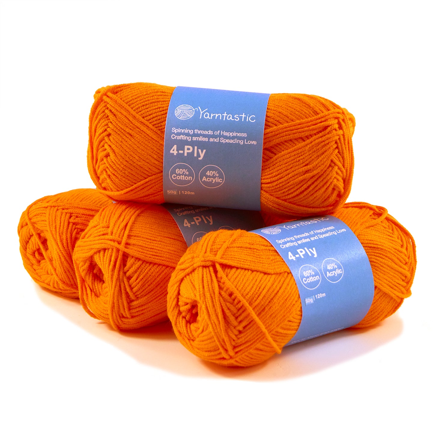 4 Ply Cotton Acrylic Blended Yarn (@50g) (aka. Milk Cotton)