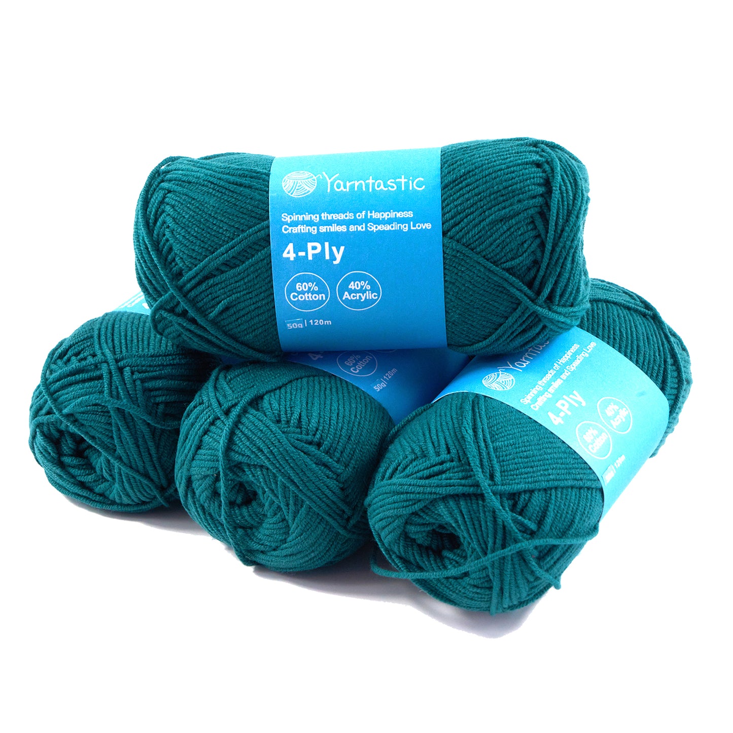 4 Ply Cotton Acrylic Blended Yarn (@50g) (aka. Milk Cotton)