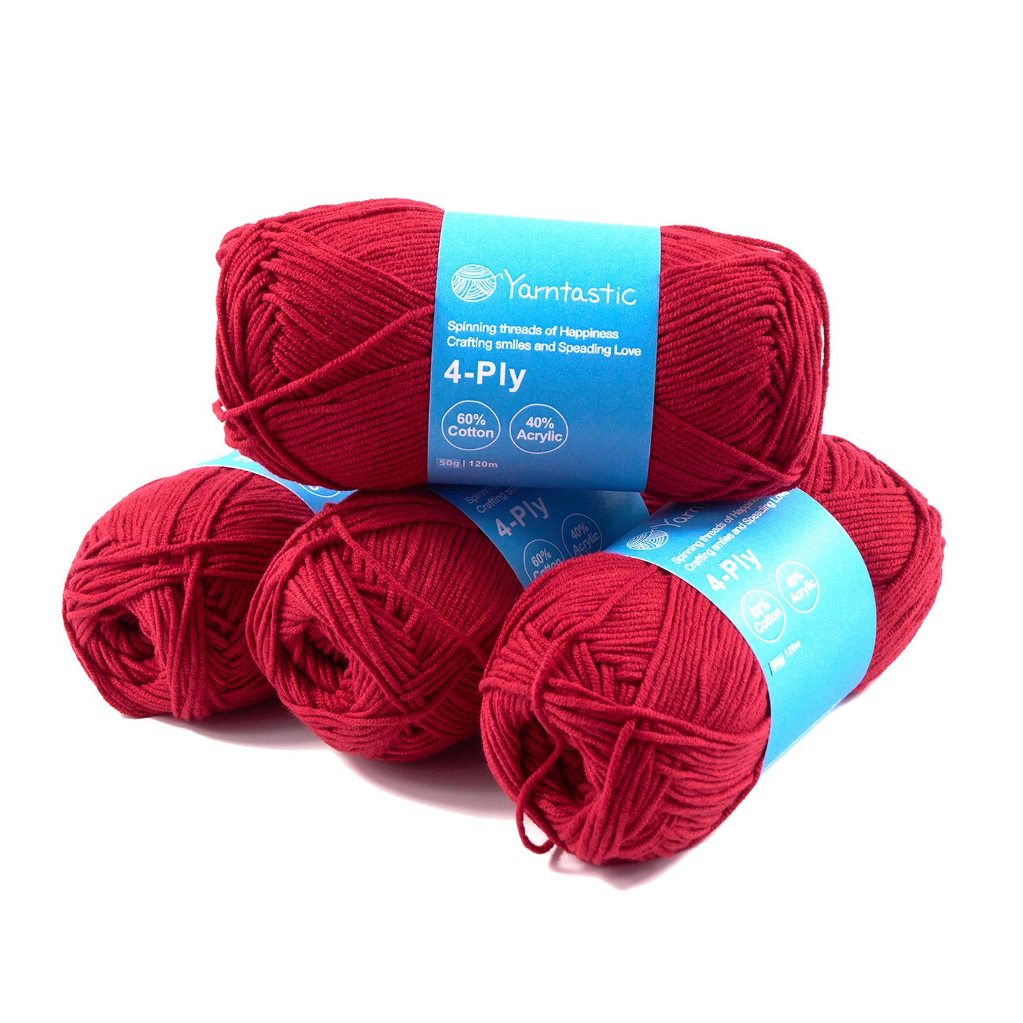 4 Ply Cotton Acrylic Blended Yarn (@50g) (aka. Milk Cotton)