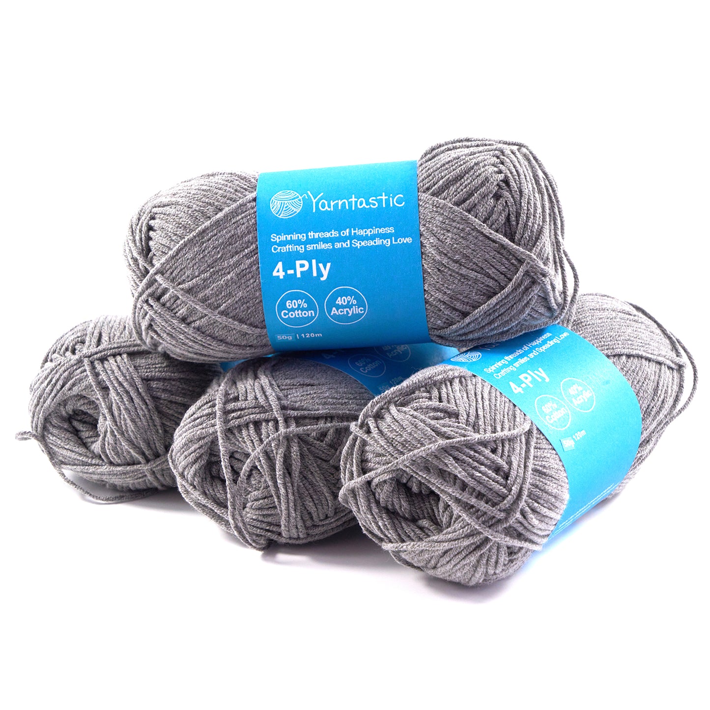 4 Ply Cotton Acrylic Blended Yarn (@50g) (aka. Milk Cotton)