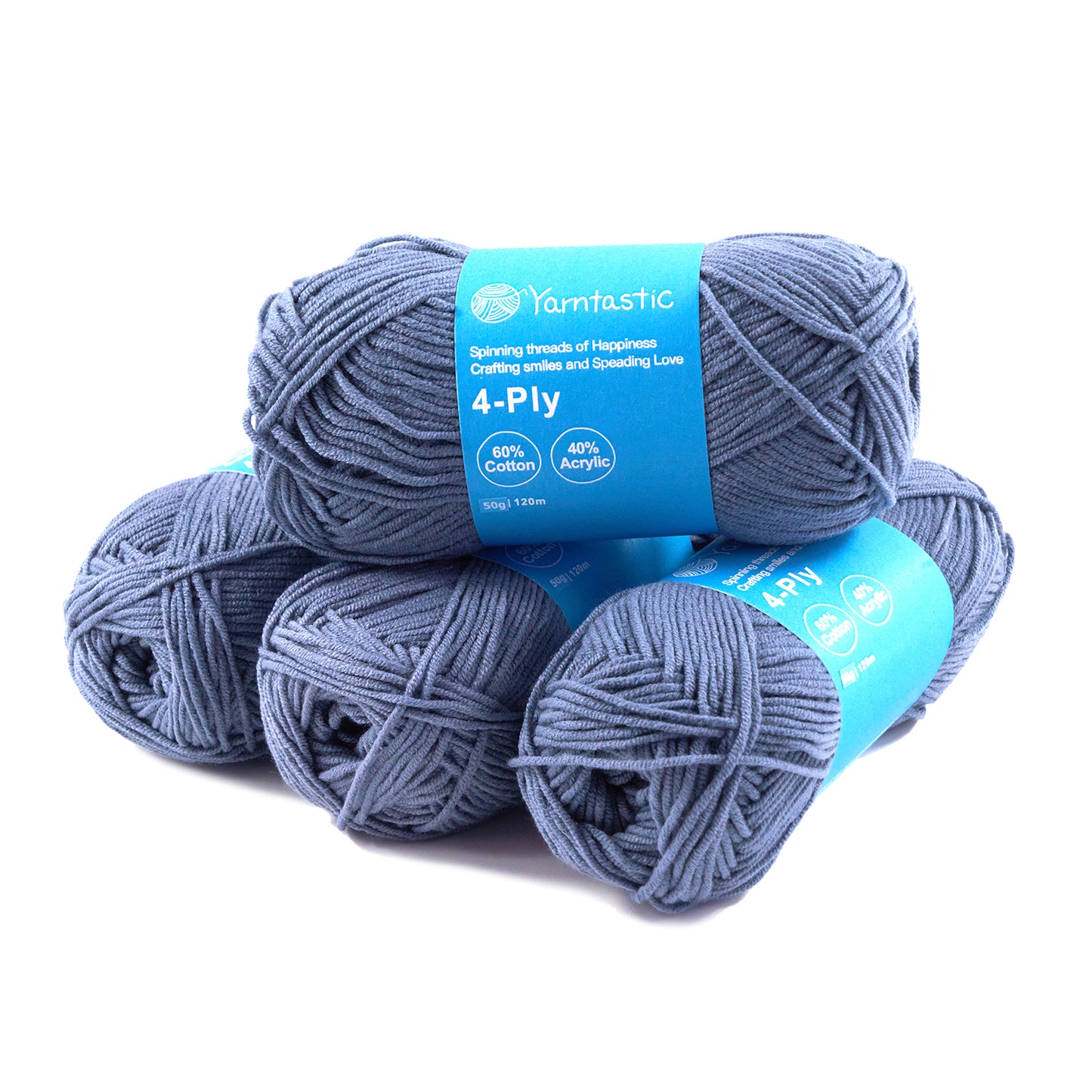 4 Ply Cotton Acrylic Blended Yarn (@50g) (aka. Milk Cotton)