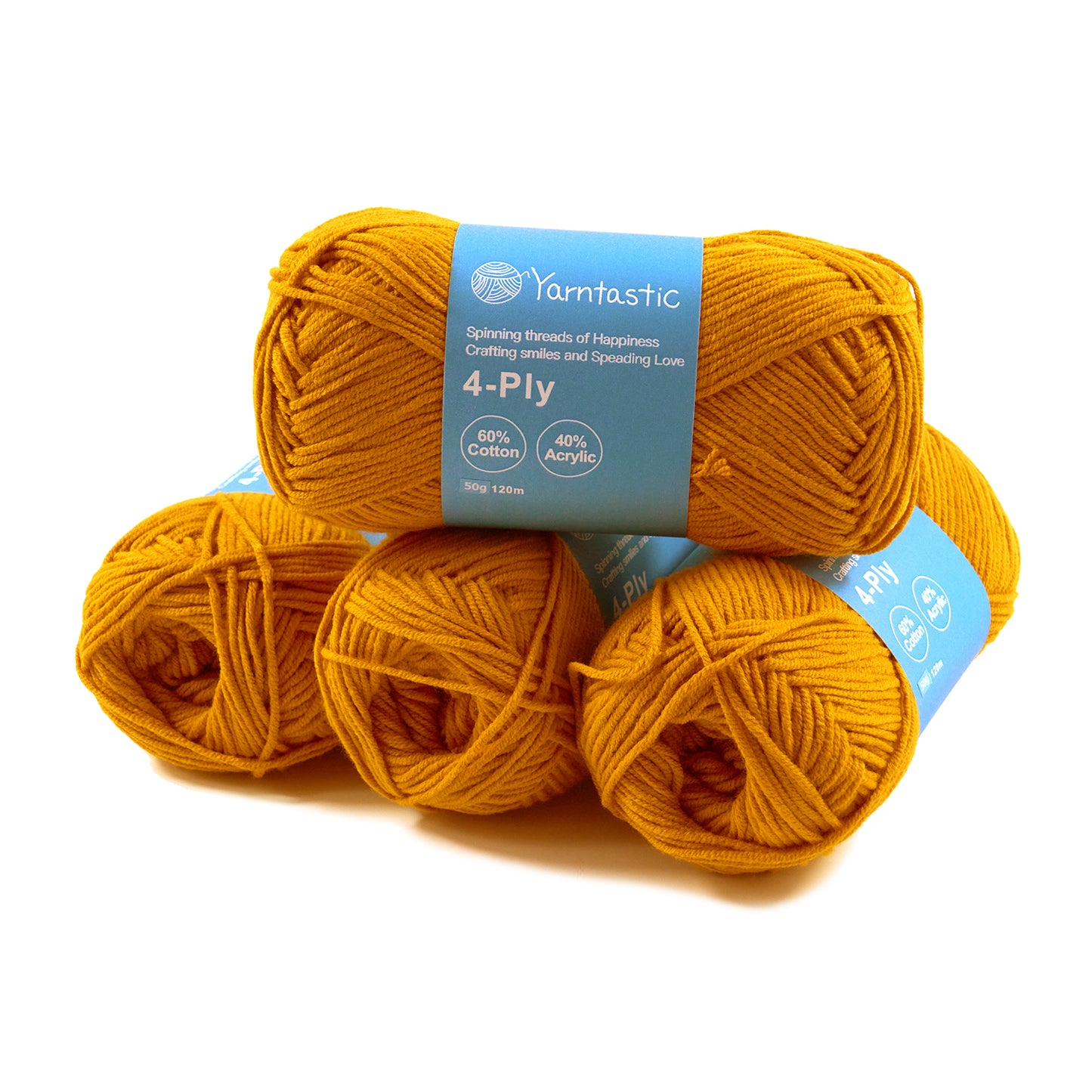 4 Ply Cotton Acrylic Blended Yarn (@50g) (aka. Milk Cotton)