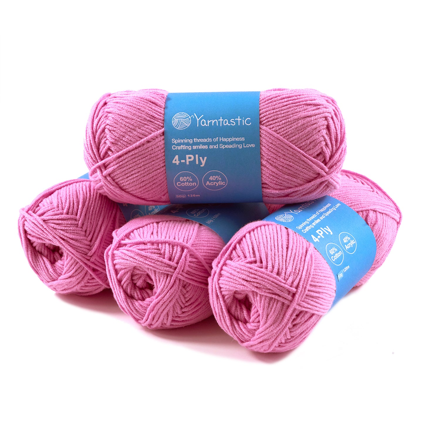 4 Ply Cotton Acrylic Blended Yarn (@50g) (aka. Milk Cotton)