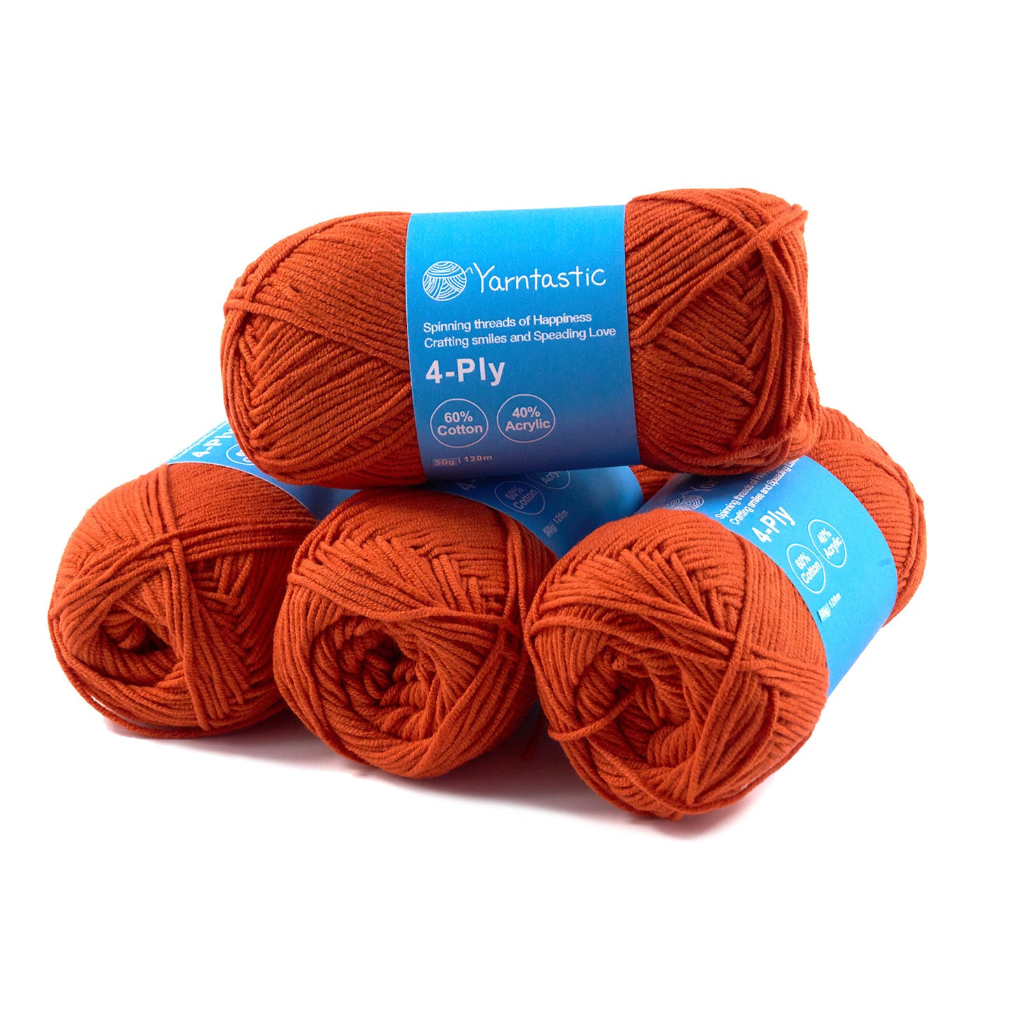 4 Ply Cotton Acrylic Blended Yarn (@50g) (aka. Milk Cotton)