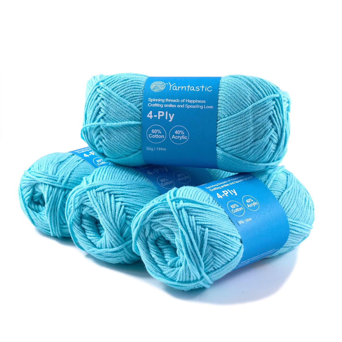 4 Ply Cotton Acrylic Blended Yarn (@50g) (aka. Milk Cotton)