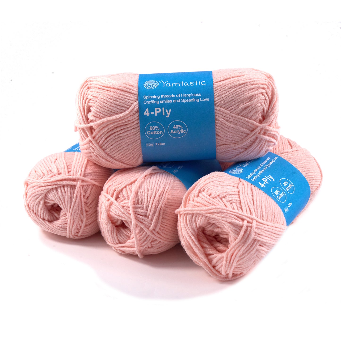 4 Ply Cotton Acrylic Blended Yarn (@50g) (aka. Milk Cotton)