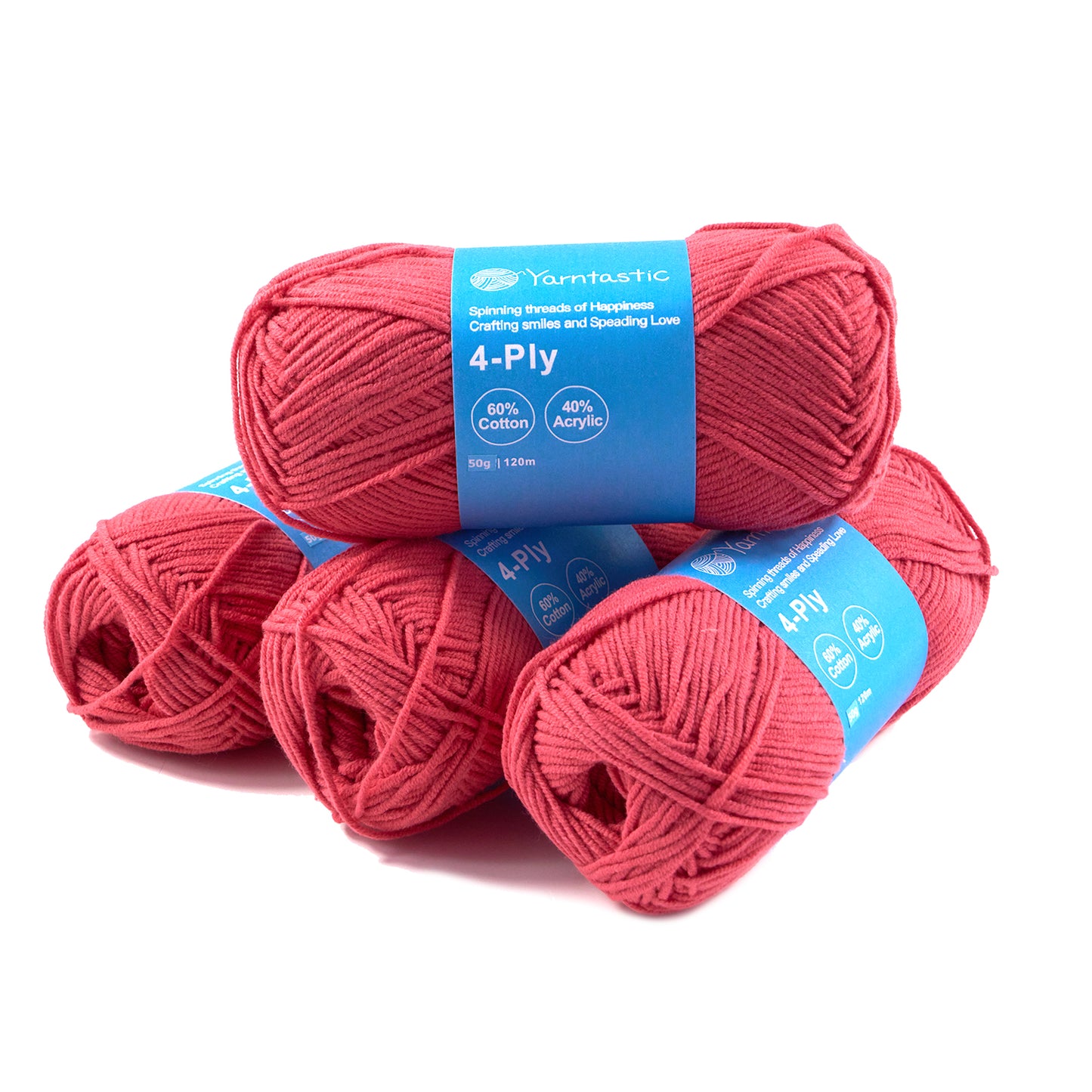 4 Ply Cotton Acrylic Blended Yarn (@50g) (aka. Milk Cotton)