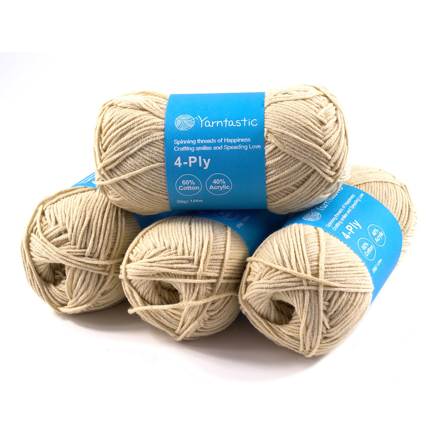 4 Ply Cotton Acrylic Blended Yarn (@50g) (aka. Milk Cotton)