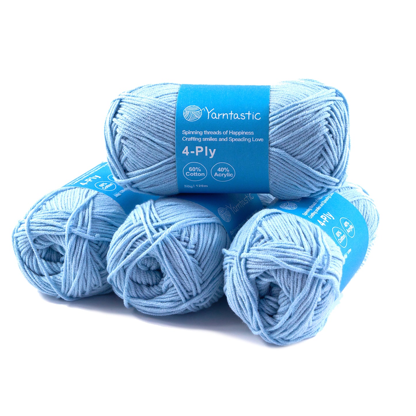 4 Ply Cotton Acrylic Blended Yarn (@50g) (aka. Milk Cotton)